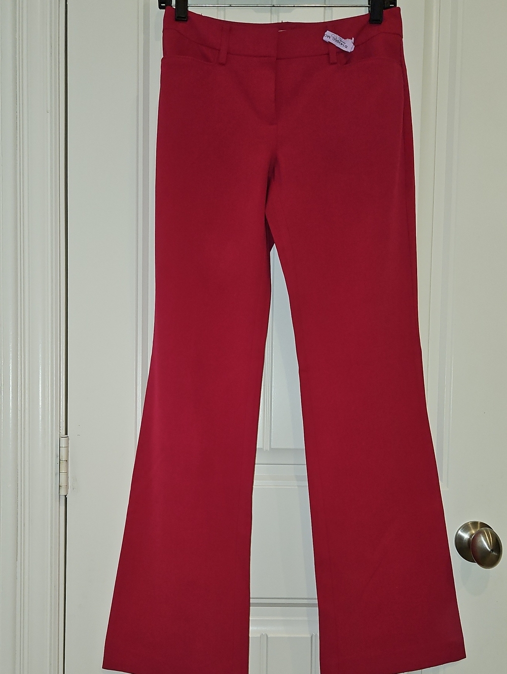 New York & Company Red Boot-Cut Pants